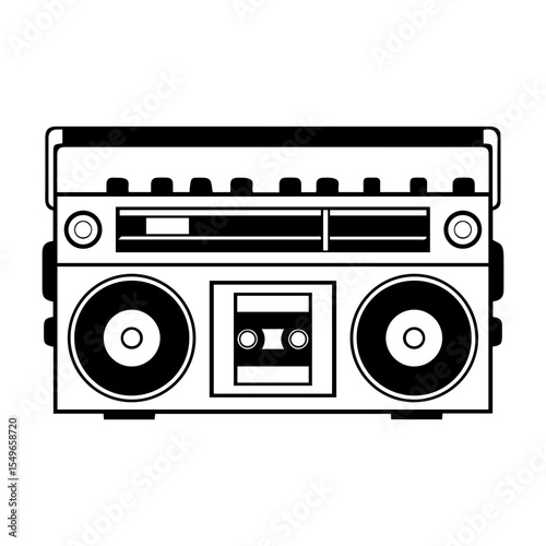 Stereo cassette player icon