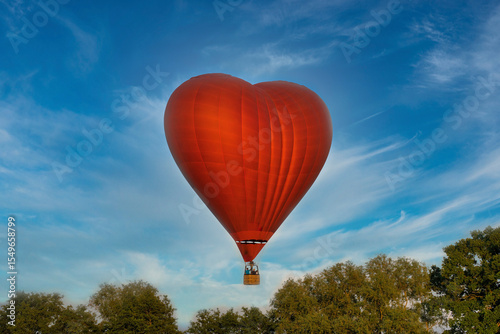 hot air heart balloon