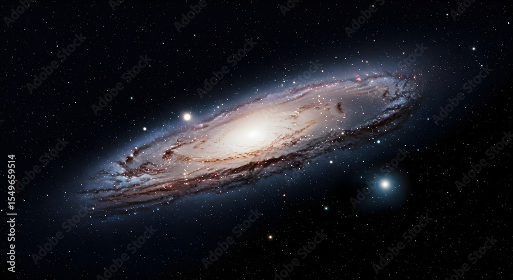 Fototapeta premium Galaxy, Spiral galaxy, Space, Majestic Spiral Galaxy in Deep Space