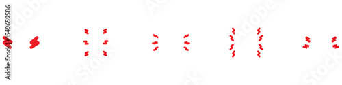 Pain location symbol set. Inflammation point vector icon. Pain joint symbol. Pain spot. 