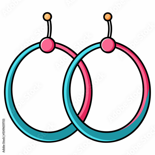 Minimal Hoop Earring Vector