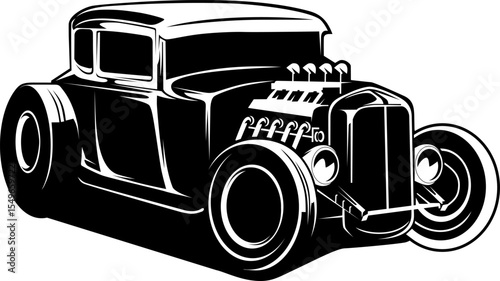 Classic Hot Rod Coupe Silhouette