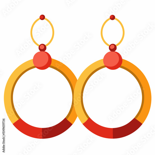 Minimal Hoop Earring Vector
