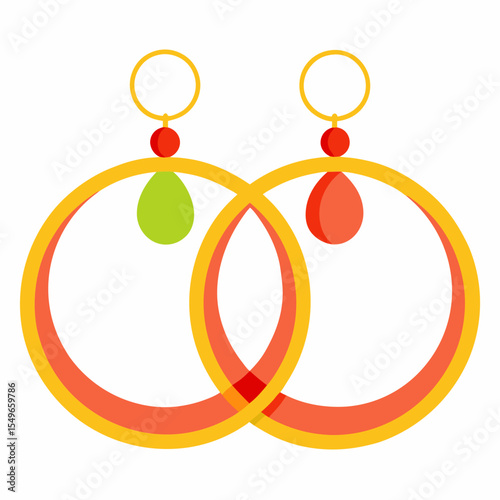 Minimal Hoop Earring Vector
