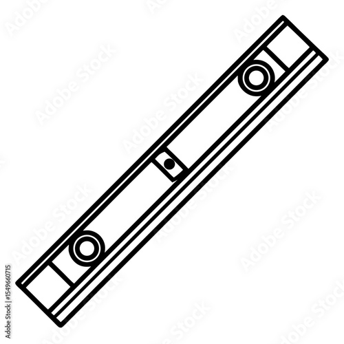Precision Spirit Level Line Drawing Vector