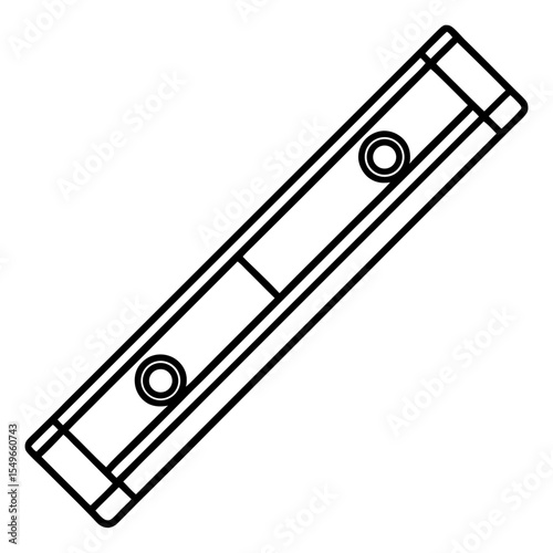 Precision Spirit Level Line Drawing Vector