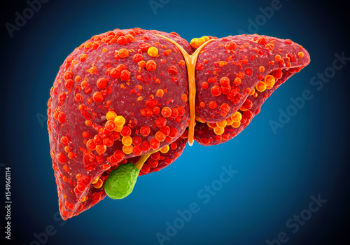 3D-Rendered Fatty Liver: Cellular Structure Revealed