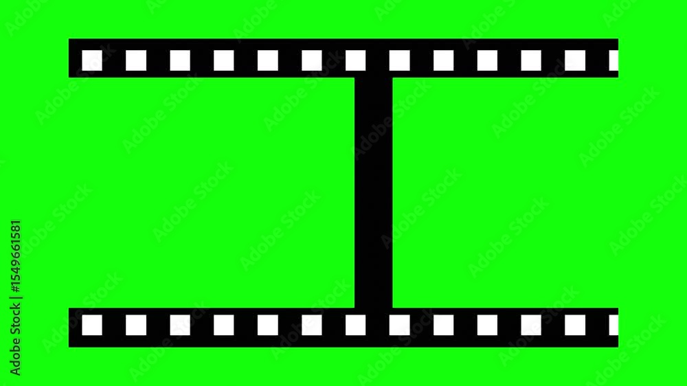 Film Strip Animation with Green Screen Background Film Strip Animation with Green Screen Background