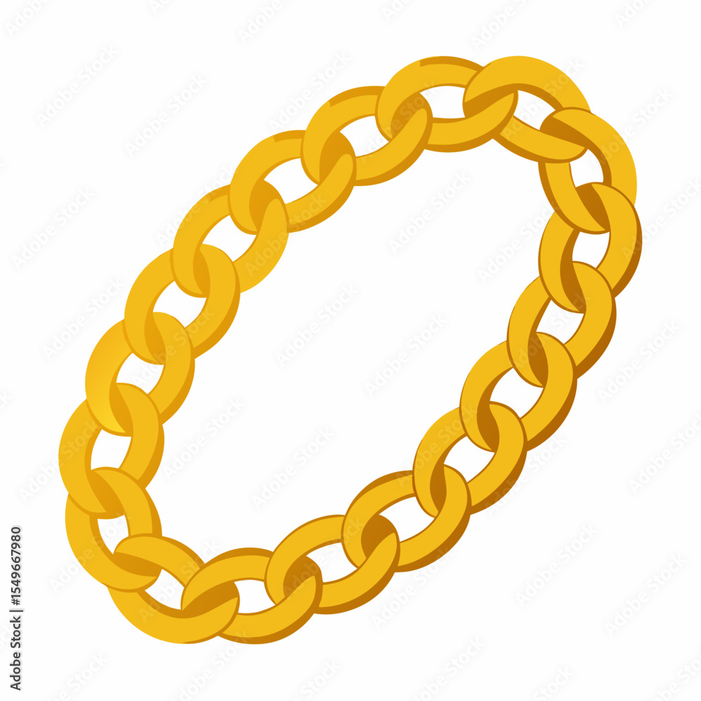 Obraz premium Minimal Gold Chain Vector