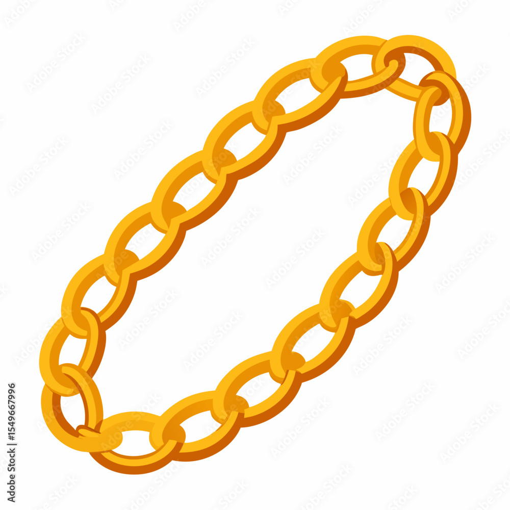 Obraz premium Minimal Gold Chain Vector