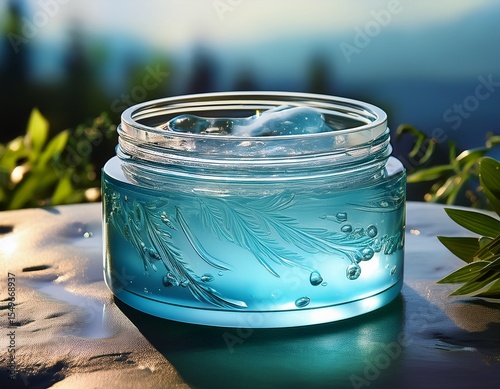 cooling gel jar provides soothing relief feeling refreshed and revitalized
