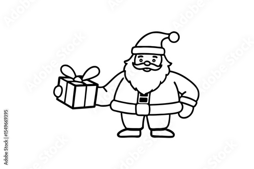 santa claus with gift