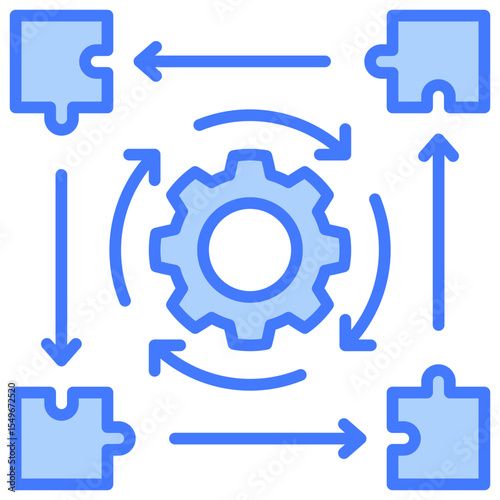 Alignment Blue Icon