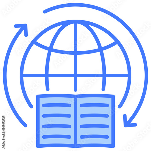 Global Learning Blue Icon
