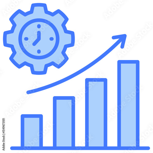 Efficiency Blue Icon
