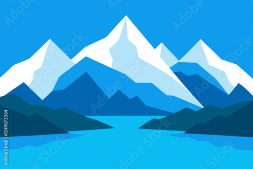 Majestic Mountain Landscape Serene Peaks and Tranquil Waters