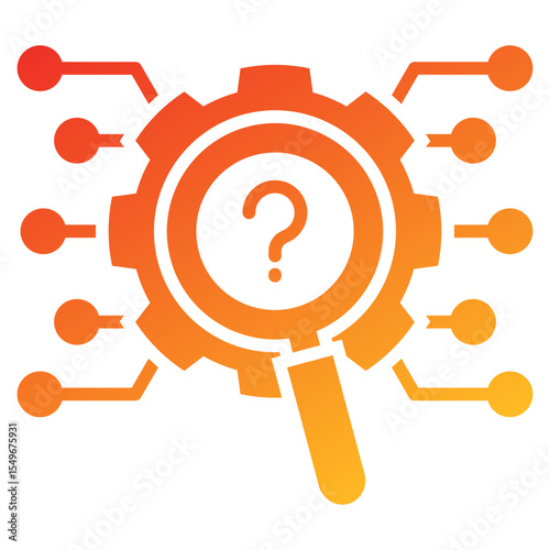 Root Cause Glyph Gradient Icon