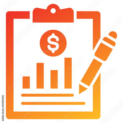 Business Evaluation Glyph Gradient Icon