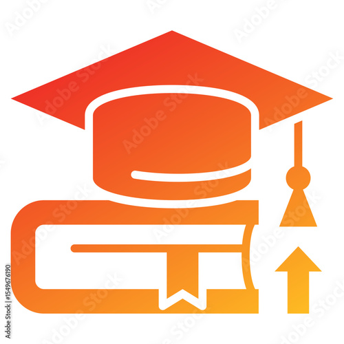 Higher Education Glyph Gradient Icon
