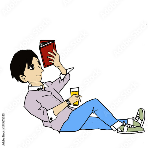 Boy Reading A Book