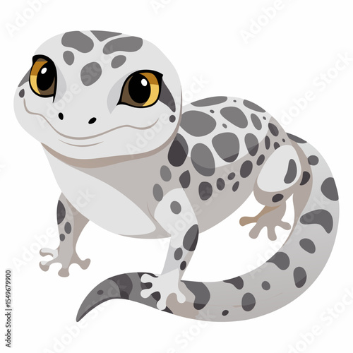 Terrarium Lizard Leopard Gecko Morphs Vector Illustration – Popular Morphs for Reptile Collectors