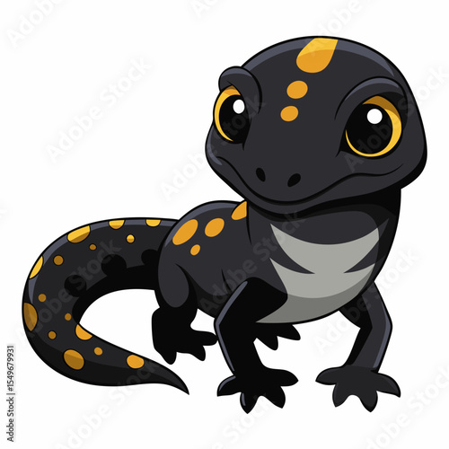 Terrarium Lizard Leopard Gecko Morphs Vector Illustration – Detailed Morph Patterns on Gecko Skin