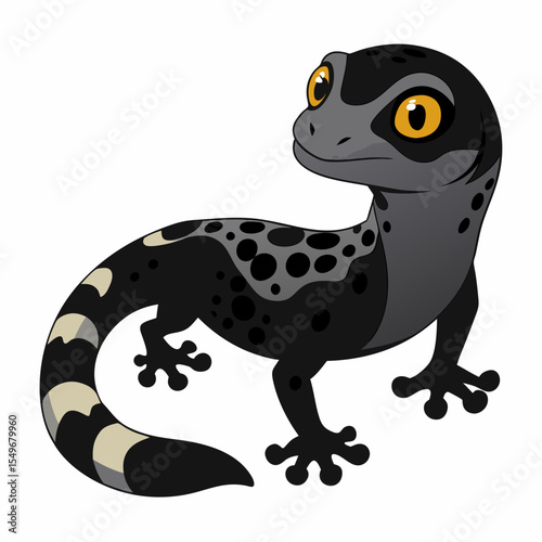 Terrarium Lizard Leopard Gecko Morphs Vector Illustration – Bright and Diverse Morphs Vector Art