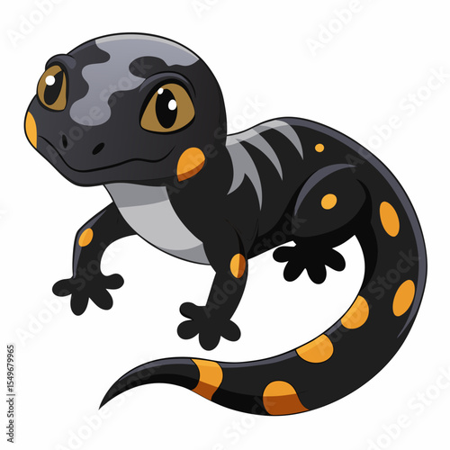 Terrarium Lizard Leopard Gecko Morphs Vector Illustration – Side Profile Morph Illustrations