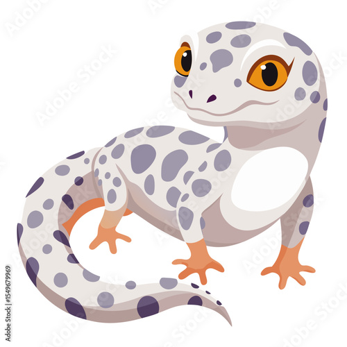 Terrarium Lizard Leopard Gecko Morphs Vector Illustration – Stylized Morphs of Lizard Leopard Geckos
