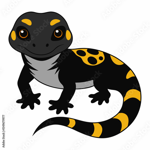 Terrarium Lizard Leopard Gecko Morphs Vector Illustration – Unique Morphs for Reptile Lovers