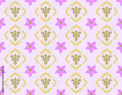 Classic Damask Seamless 
Pattern - Vector Illustration for Elegant Textile 
Design 