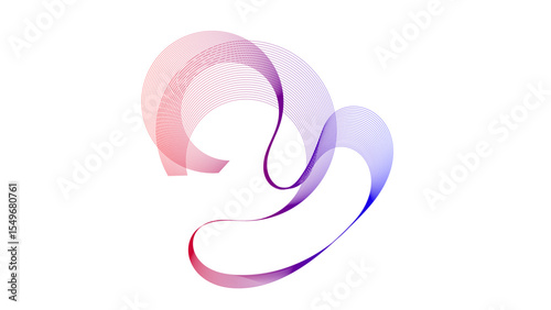 Abstract Gradient Flow: Elegant Wavy Lines in a Smooth Red-Purple Blend, Creating a Dynamic and Fluid Motion for Modern Designs