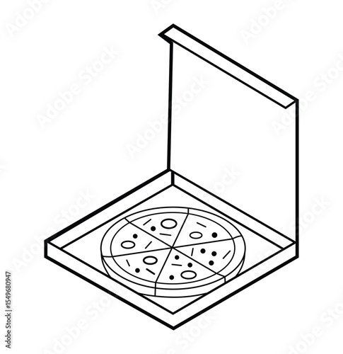 Pizza icon vector set. Pizza slice line icon. Pizza with one slice separated linear icon. Fast food symbol. Editable stroke. Vecto

