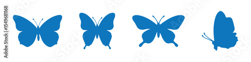 Butterfly Silhouettes Vector Illustration set, showcases a collection of butterfly silhouette , butterflies are perfect for backgrounds, patterns, and designs. ethereal display of flying insects