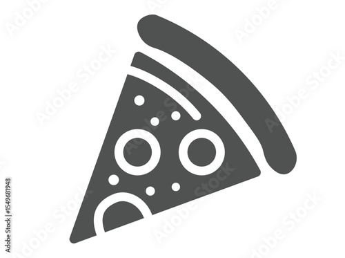 Pizza icon vector set. Pizza slice line icon. Pizza with one slice separated linear icon. Fast food symbol. Editable stroke. Vecto
