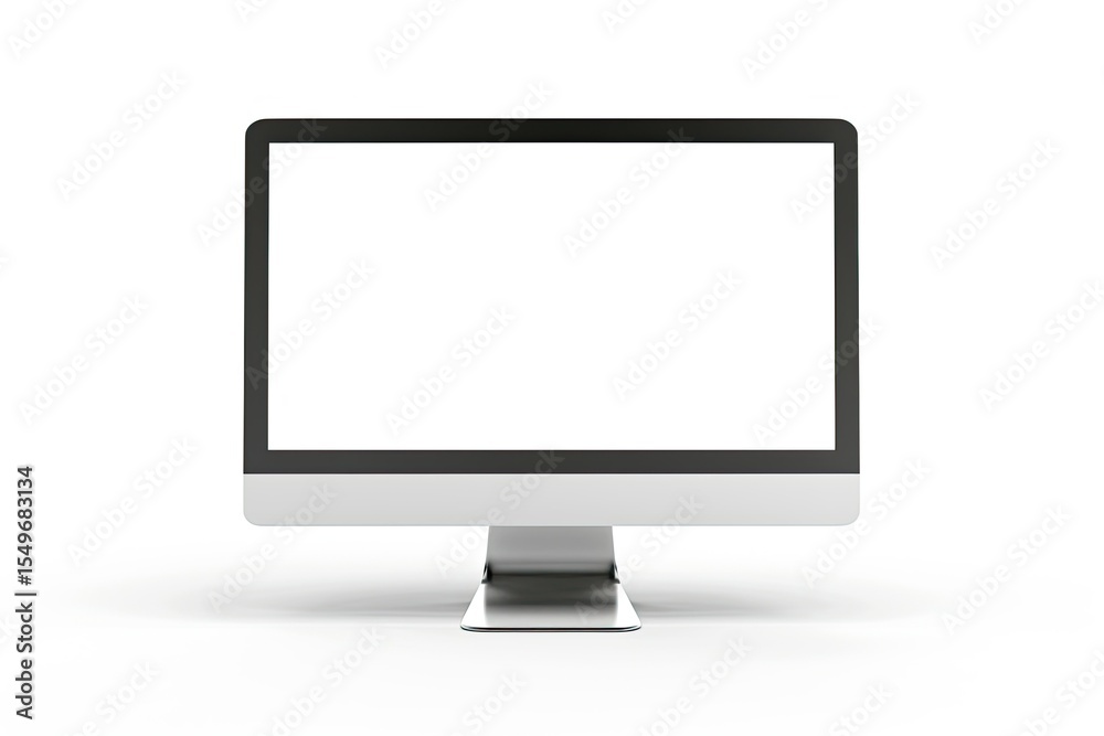 Clear Pixel Image of Computer Monitor Isolated on White Background Clear Pixel Image of Computer Monitor Isolated on White Background