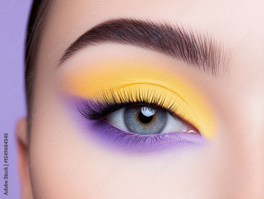 Fototapeta premium Close-up vibrant eye makeup