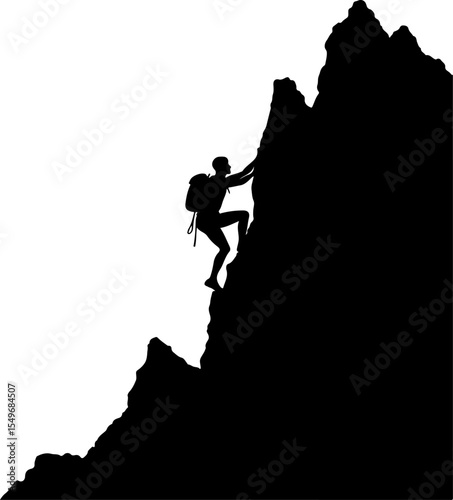 Hiking man Mountaineering Adventure vector bundle