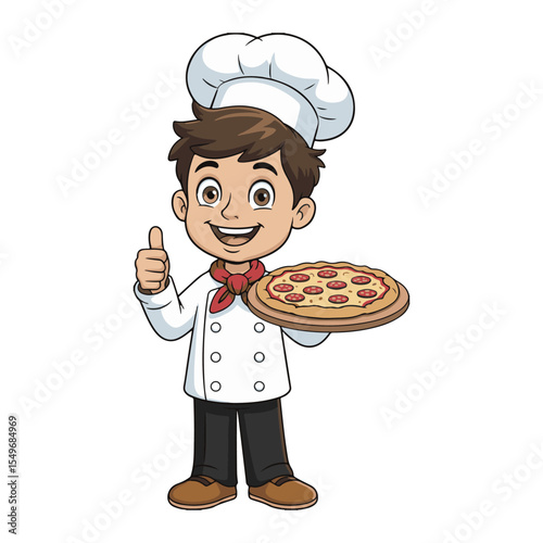 chef with pizza