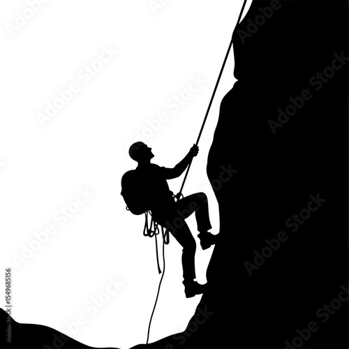 Hiking man Mountaineering Adventure vector bundle
