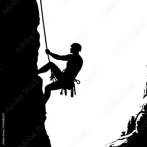 Hiking man Mountaineering Adventure vector bundle