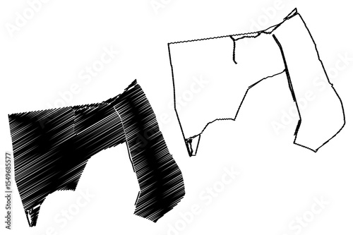 Siddhirganj City (Peoples Republic of Bangladesh, Dhaka Division) map vector illustration, scribble sketch City of Siddhirganj map