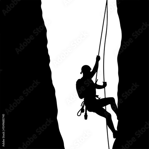 Hiking man Mountaineering Adventure vector bundle