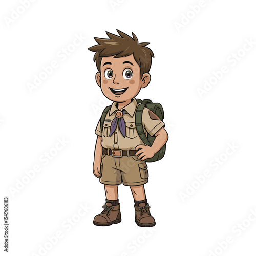 cartoon boy with a big smile