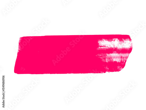 Abstract vibrant pink brushstroke with textured details against a black background