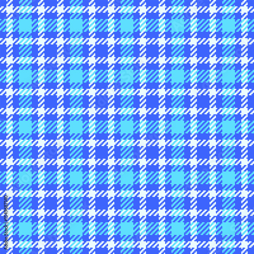 Vibrant blue and white checkered pattern. Perfect for textile design, website backgrounds, or any project needing a fresh, clean aesthetic.