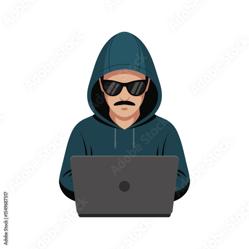 hacker with laptop