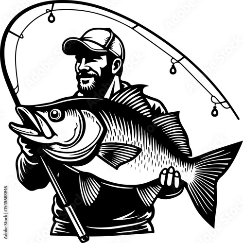 Fisherman with Big Catch vector bundle