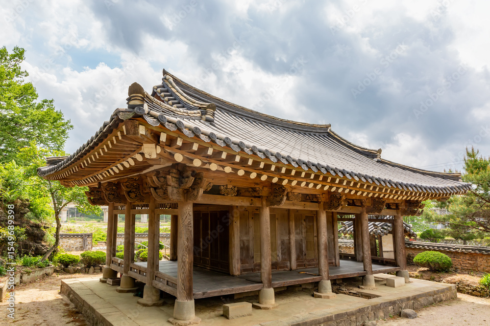 Traditional Korean Architectural Style Hanok Housing Landscape Traditional Korean Architectural Style Hanok Housing Landscape