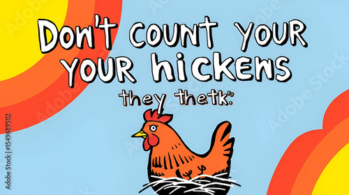 Don't count your chickens before they hatch: Don't rely on something that hasn't happened yet